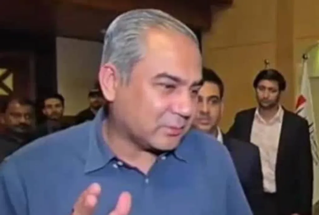 Federal Interior Minister Mohsin Naqvi inspecting government land earmarked for museums in Islamabad