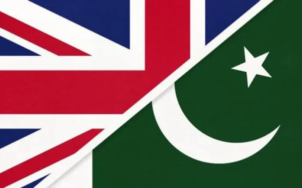 British High Commissioner Jane Marriott and Federal Minister Ahad Cheema discussing economic reforms in Islamabad.