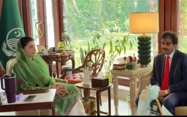 Punjab Chief Minister Maryam Nawaz Sharif meets with LCCI President Ali Hussam Asghar to discuss Punjab business growth.